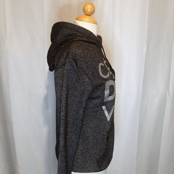 rare Celine Dion Las Vegas Metallic Glitter womens Hoodie size Small Gray Black - Picture 6 of 7